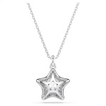 Sublima pendant Round cut, Star, White, Rhodium plated